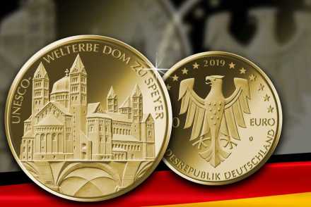 Goldeuro „Dom zu Speyer“: Finale Münze der 100 € Goldmünzen Serie