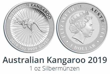 2019 Silber Känguru Perth Mint
