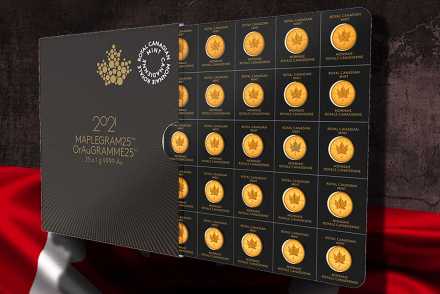25 x Maplegram Gold - Jetzt den Jahrgang 2021 vergleichen!