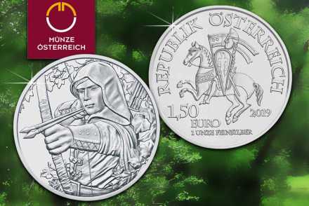 Neu: Robin Hood - 850 Jahre Münze Wien - 1 oz Silbermünze aus Österreich 
