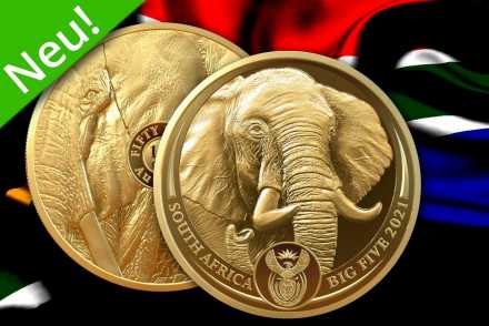 Big Five Serie II Gold – Elefant 2021 Proof