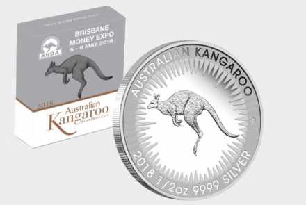 Brisbane Money Expo ANDA Kangaroo 2018 1/2oz Silber Proof