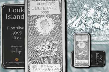 Neu! Cook Island Silber 2021: Jetzt als 10 oz Münzbarren erhältlich!