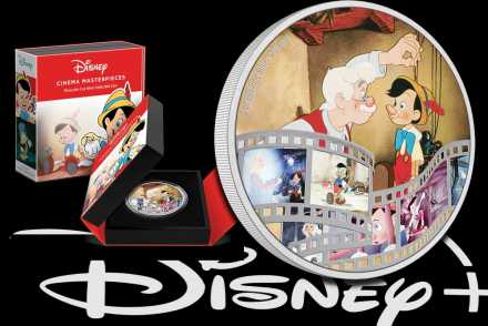 Disney - Cinema Masterpieces - Pinocchio 3 oz Silber Proof Color!