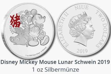Mickey Mouse Lunar 2019 1 oz 