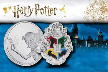 Harry Potter - Hogwarts Schulwappen & Hauself Dobby - Jetzt in Silber!