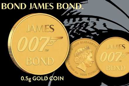 Der kleinste James Bond 007 in Gold im Blister