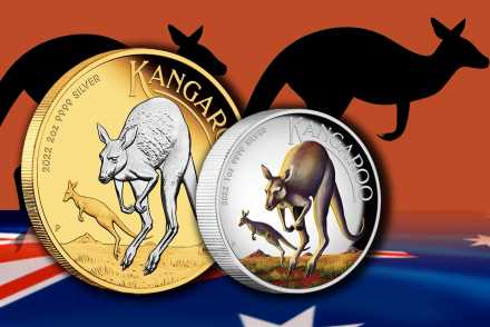 Känguru Perth Mint 2022 – Jetzt hier teilvergoldet und Color High Relief! 