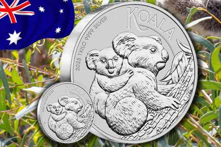 Koala Silber 2023: Neues Motiv mit dem possierlichen Beuteltier!