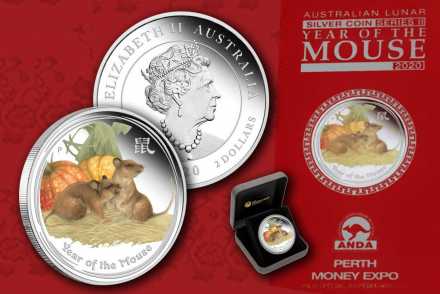 2020 Lunar II - Year of the Mouse Coin Show Special Proof-Coloriert