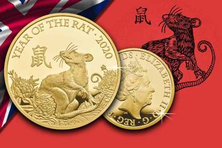 Lunar UK Year of the Rat 2020 Proof Gold - Neues Motiv