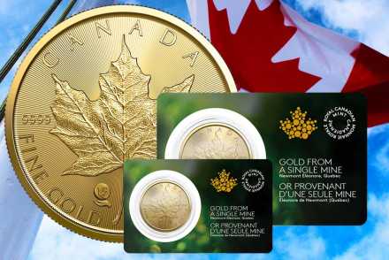 Maple Leaf Spezial – Münze mit Gold aus der kanadischen Éléonore-Mine!