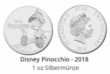 Disney 2018 - Pinocchio 1 oz Silber
