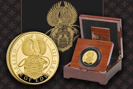 The Queen’s Beasts Gold 5 oz Proof - Griffin of Edward III. - Jetzt da!