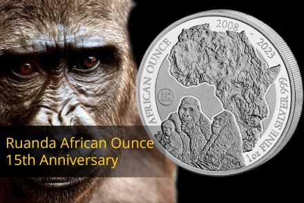 Ruanda – Jubiläumsausgabe in Silber 2023 mit dem Motiv „Berggorilla”!