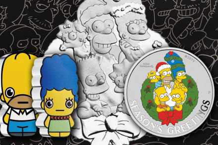 Simpsons Silber: Merry Christmas Festive Family und Minted Mini Homer Simpson