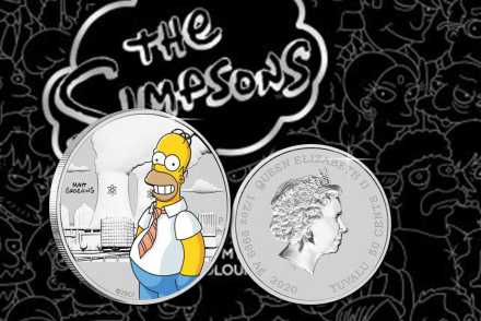 Homer Simpson 2020 1/2 oz Silber koloriert im Blister