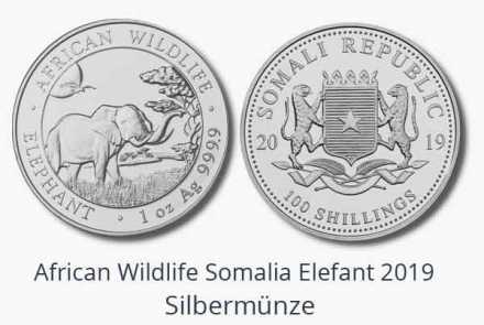 10 oz und 2 oz Somalia Elefant 2019