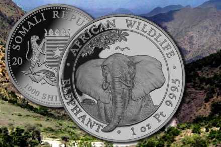 Somalia Elefant Platin 2021 für Sammler jetzt in Proof!