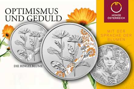 Euro Österreich Silber: Mit der Sprache der Blumen – Die Ringelblume