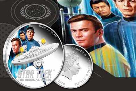 Neu Star Trek U.S.S. Enterprise & Crew 2019 2 oz Silber Proof