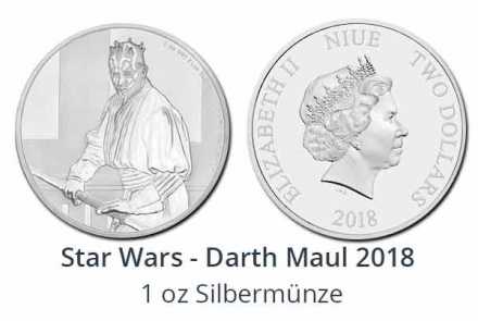 Star Wars Classic: Darth Maul 1 oz Silbermünze