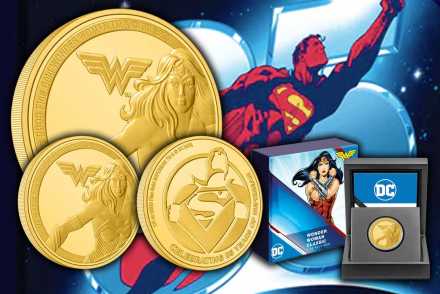 Neu - Wonder Woman und Superman-Jubiläumsausgabe der DC-Comics jetzt in Gold!