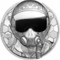 Münze Real Heroes - Fighter Pilot PP, Coloriert