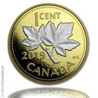 5 oz, 1 Cent, Big Coin Series, Maple Leaf 2019 PP 