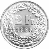 Silber Schweiz 2 Franken 1874 - 1967 Kursmünze 