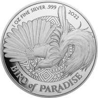 Silber Papua New Guinea Birds of Paradise 1. Ausgabe 2022 Silber Papua New Guinea Birds of Paradise 1 Ausgabe 2022 Silber 
