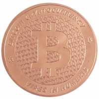 Bitcoin Muenze aus Kupfer 