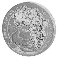 Ruanda African Ounce Nilkrokodil 19% 2023 100 RWF 1 Oz Platin 19 % MwSt.
